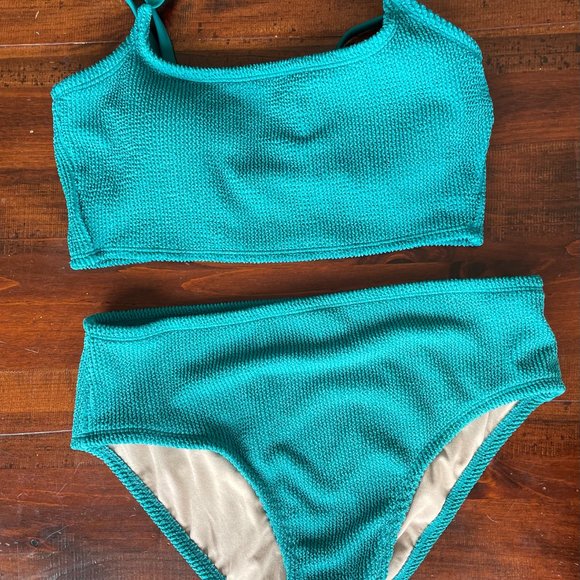 Women's Mid-Rise Medium Coverage Bikini Bottom & Square Neck Bikini Top - Picture 3 of 4
